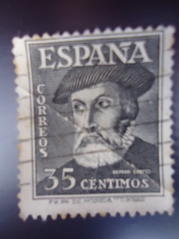 Personajes españoles:-Hernán Cortes. Ed: 1035