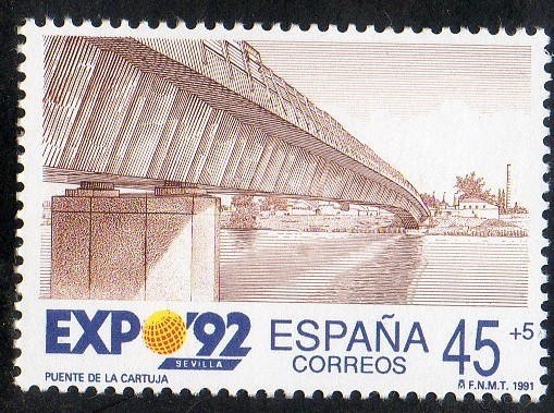 3102- Exposición Universal de Sevilla 1992. Puente de la Cartuja. 
