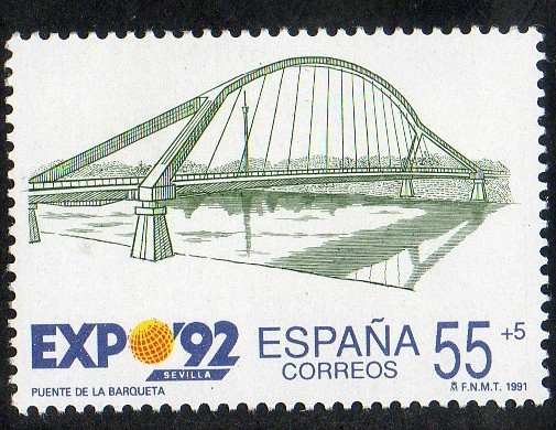 3103-  Exposición Universal de Sevilla 1992. Puente de la Barquera.