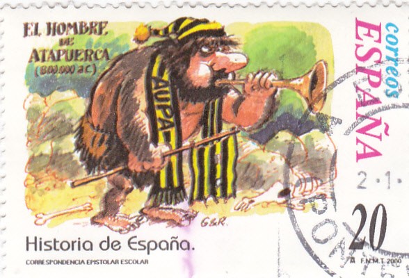 Historia de España  -EL HOMBRE DE ATAPUERCA (800.000 A.C.)         (J)