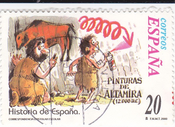 Historia de España  -PINTURAS DE ALTAMIRA  (12.000 a.c.)      (J)
