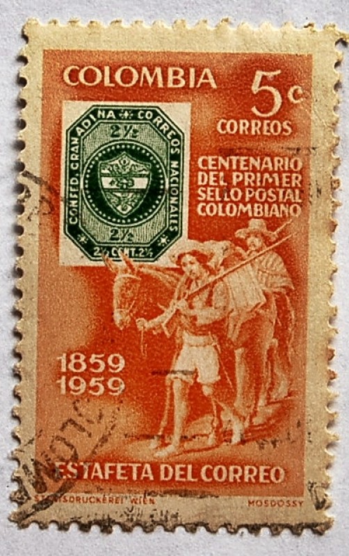 Centenario del Primer sello postal Colombiano