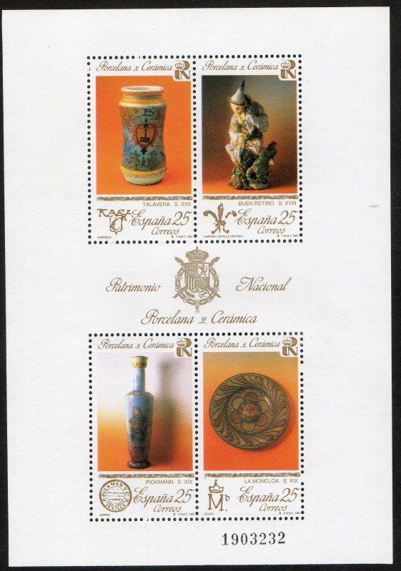 3115- Patimonio Artístico Nacional. Pocelana y cerámica.