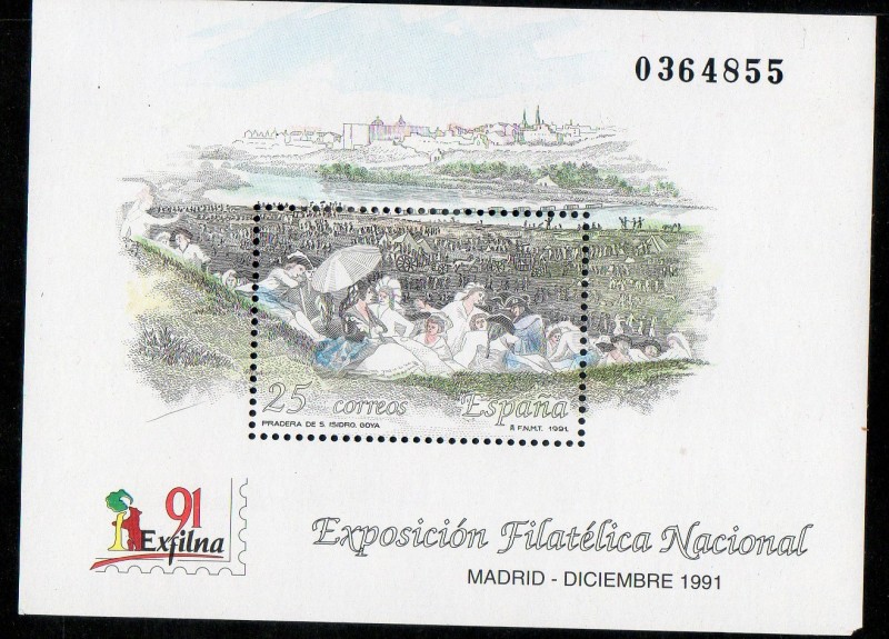 3145- Exposición Filatélica Nacional EXFILNA'91.