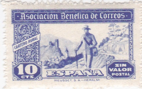 Asociación Benéfica de Correos-Cartero rural-Sin valor postal-     (k)