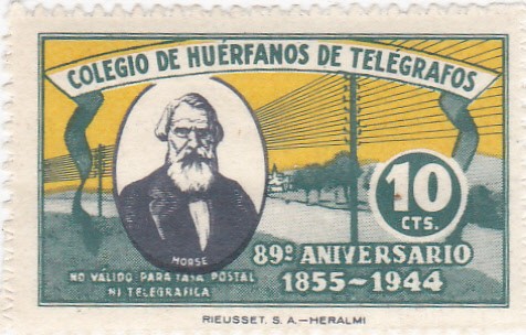 (k)Colegio de Huerfanos de Telégrafos, 89 Aniversario 1855-1944-NO VALIDO PARA TASA PO