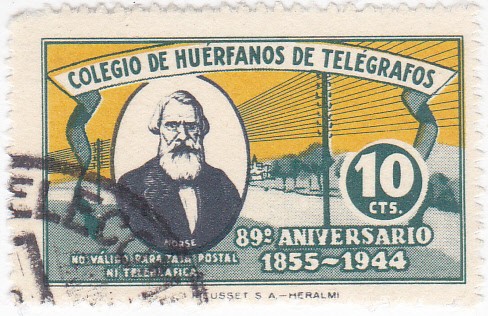 Colegio de Huerfanos de Telégrafos, 89 Aniversario de la Fundación del cuerpo-NO VALIDO PARA TASA PO