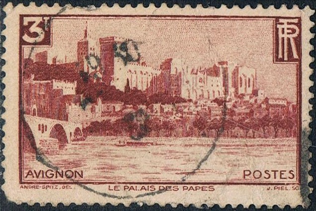 AVIGNON. EL CASTILLO DE LOS PAPAS Y EL PUENTE BENAZET. Y&T Nº 391