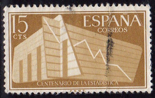 1956 I Centenario de la estadistica española - Edifil:1196