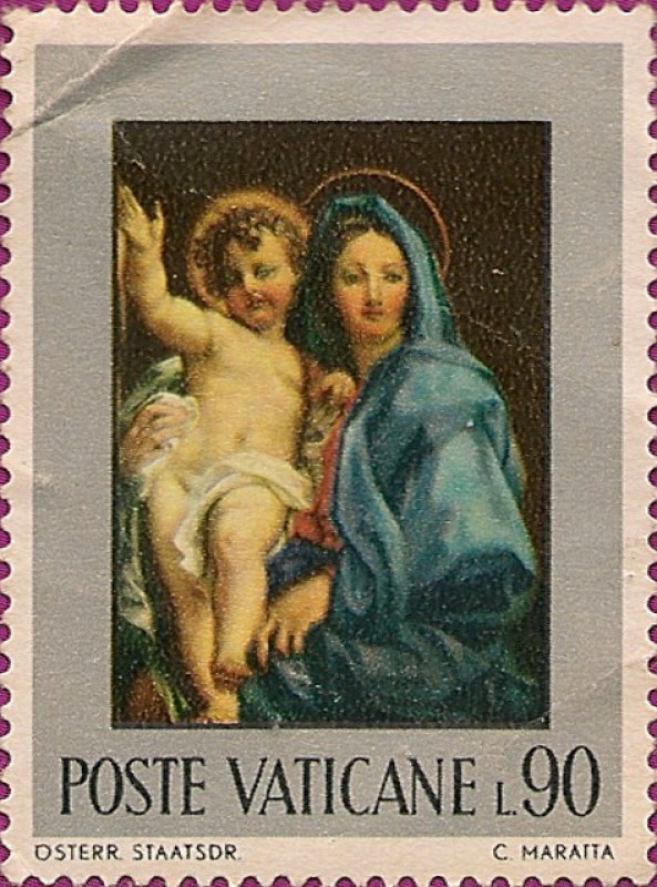 Virgen y el Niño, por Carlo Maratta.