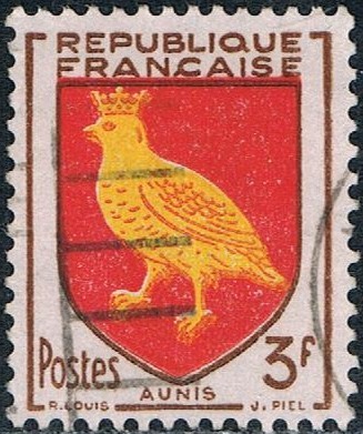 ESCUDOS DE PROVINCIAS 1954. AUNIS. Y&T Nº 1004