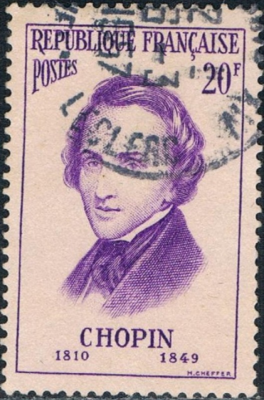 PERSONAJES. FREDERIC CHOPIN. Y&T Nº 1086
