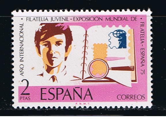 Edifil  2174  Exposición Mundial de Filatelia España 75 y Año Internacional de la Filatelia Juvenil.