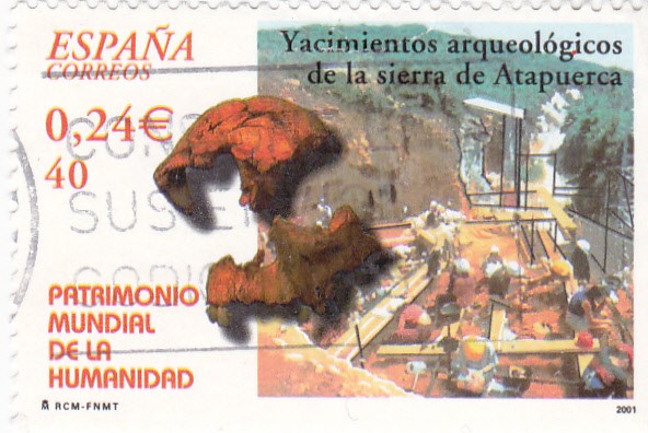 Patrimonio de la Humanidad- YACIMIENTOS  ARQUEOLÓGICOS DE ATAPUERCAS      (M)