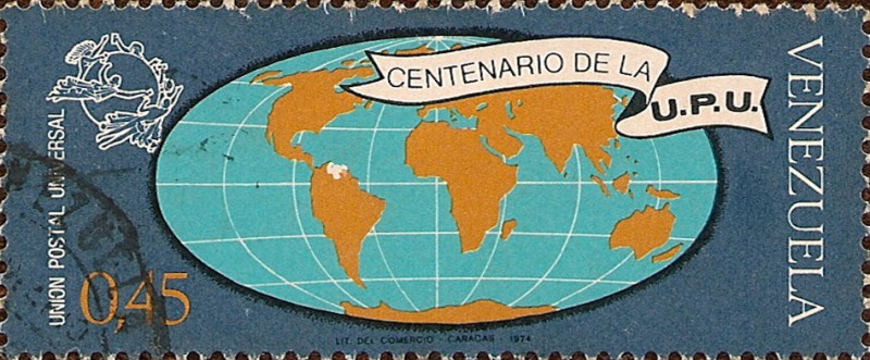 Centenario de la UPU. Globo y emblema.