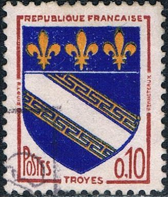 ESCUDOS DE PROVINCIAS 1962-65. TROYES. Y&T Nº 1353