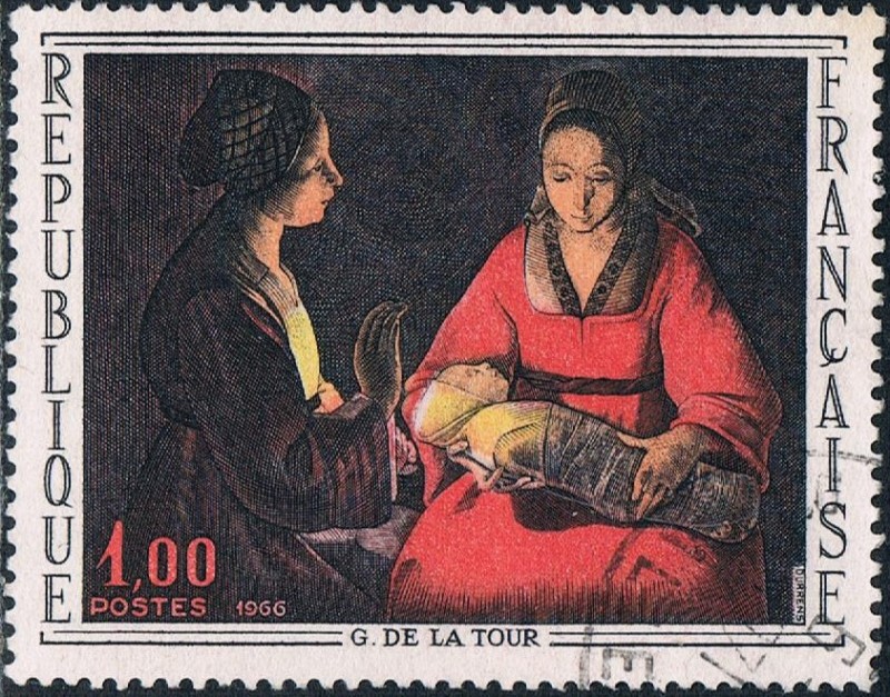 EL RECIEN NACIDO, DE GEORGES DE LA TOUR. Y&T Nº 1479