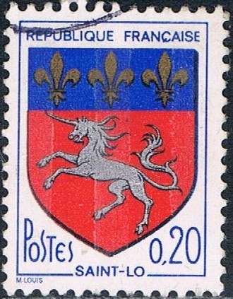 ESCUDOS DE PROVINCIAS. SAINT LO. 3 BANDAS DE FÓSFORO. Y&T Nº 1510c