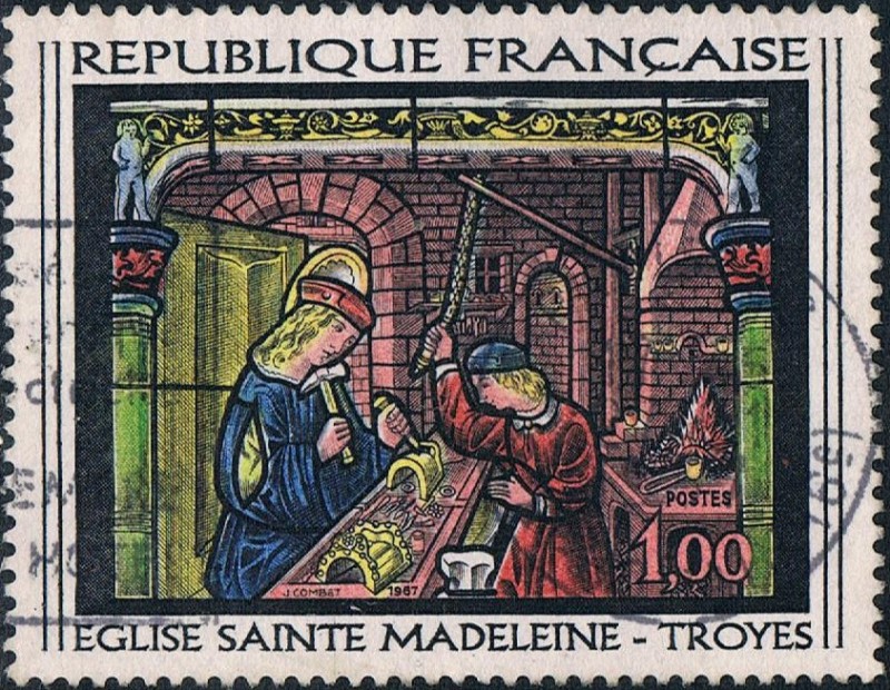 VIDRIERA DE LA IGLESIA DE SAINTE MADELEINE DE TROYES. Y&T Nº 1531