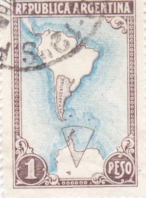 Mapa de la  Argentina y Antartida  