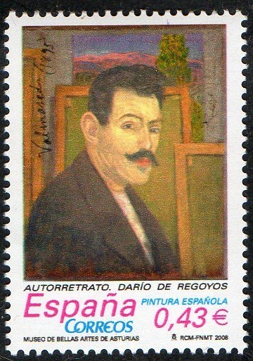 4432- Pintura española. Autoretrato. Darío de Rogoyos.