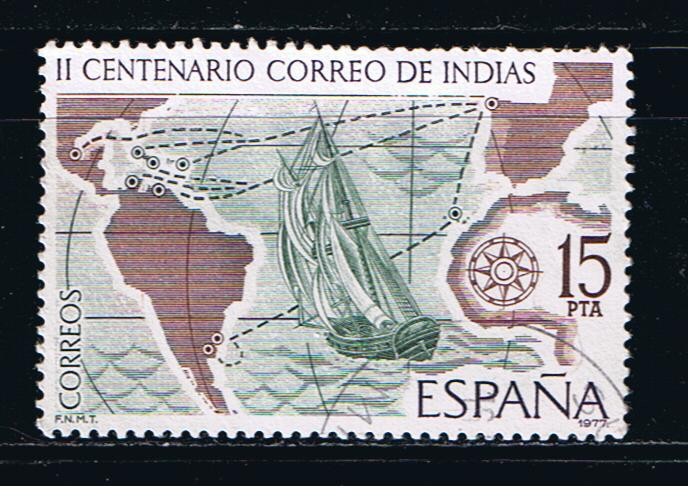 Edifil  2437  Correo de Indias. Espamer´77  II Cente. de la Real Ordenanza reguladora del Correo Mar