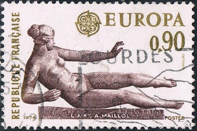 EUROPA 1974. EL AIRE, DE ARISTIDE MAILLOL. Y&T Nº 1790