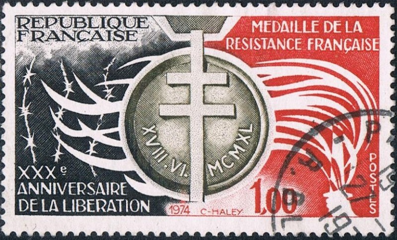 XXX ANIV. DE LA LIBERACIÓN. MEDALLA DE LA RESISTENCIA FRANCESA. Y&T Nº 1821