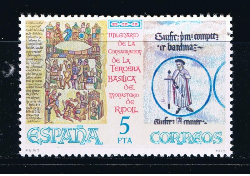 Edifil  2506  Milenario de la Consagración de la Tercera Basílica del Monasterio de Santa María de R