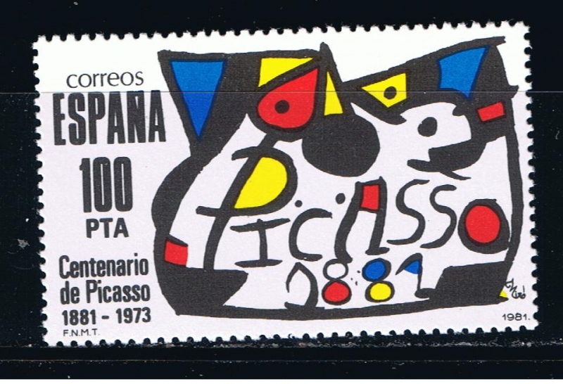 Edifil  2609  Homenaje a Pablo Ruíz Picasso.  
