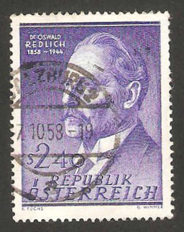 879 - Centº del nacimiento del historiador Oswald Redlich