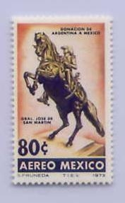 GENERAL JOSE DE SAN MARTIN  DONACION DE ARGENTINA A MEXICO