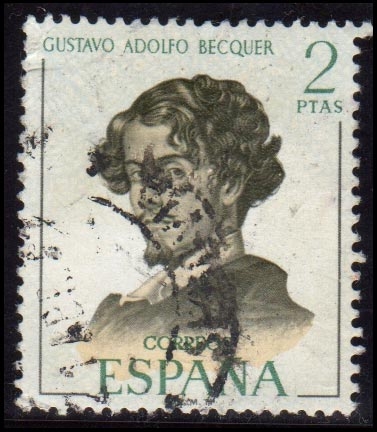 1970 Literatos españoles. Gustavo Adolfo Bécquer - Edifil:1993