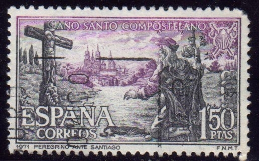 1971 Año Santo Compostelano. Peregrino - Edifil:2064