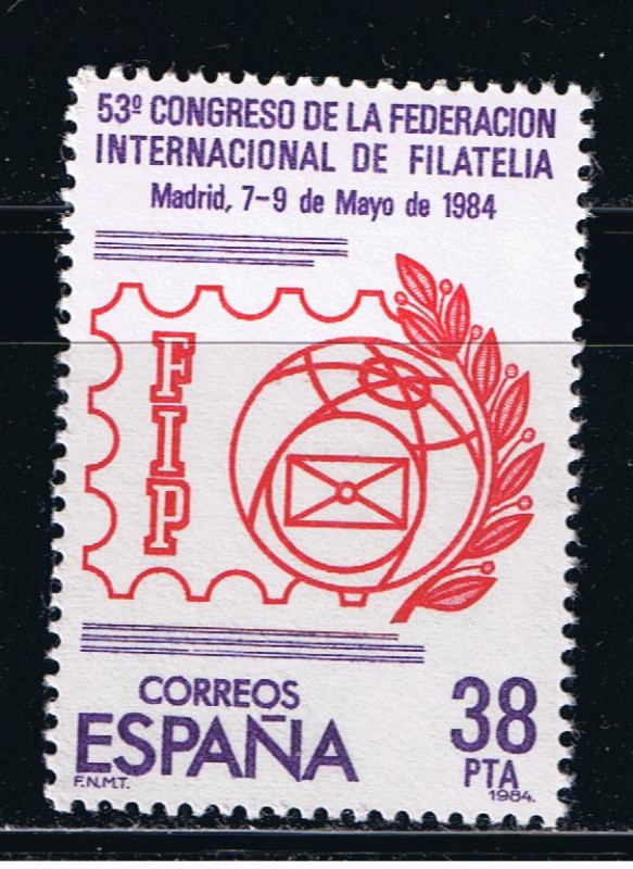 Edifil  2755  53º Congreso de la Federación Internacional de Filatelia.  