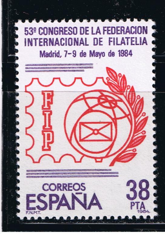 Edifil  2755  53º Congreso de la Federación Internacional de Filatelia.  