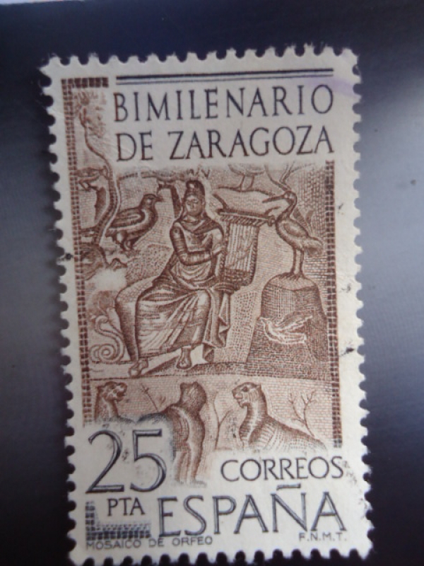 Ed:2321- Bimilenário de Zaragoza - Mosaico de Orfeo