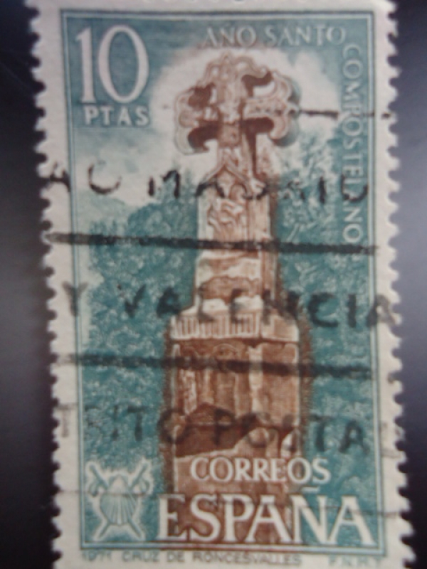 Ed:2053 - Año Santo Compostelano - Cruz de Roncesvalles- (Navarra).
