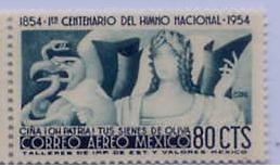1854 1er CENTENARIO DEL HIMNO NACIONAL 1954