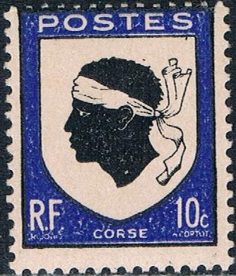 ESCUDOS DE PROVINCIAS 1946. CÓRCEGA. Y&T Nº 755