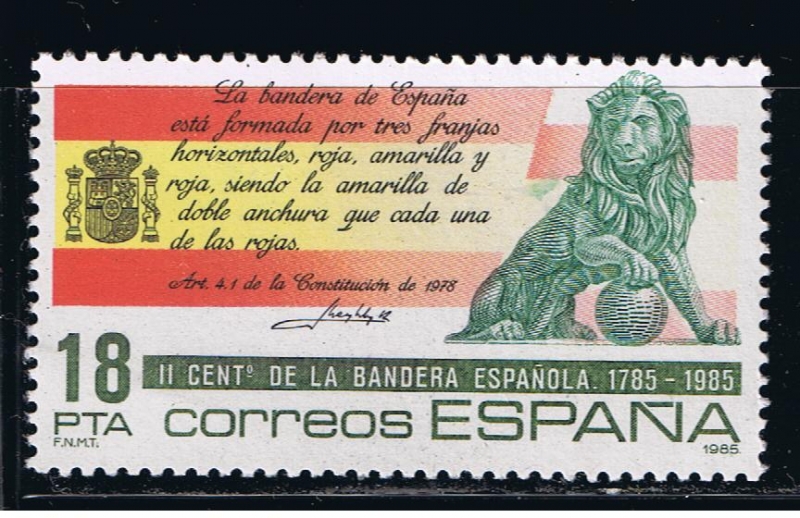 Edifil  2792  II Cente. de la Bandera Española.  