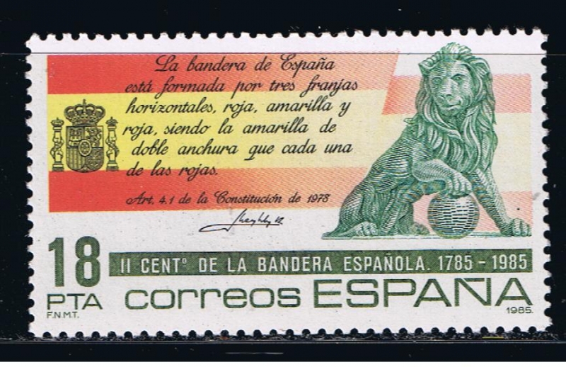 Edifil  2792  II Cente. de la Bandera Española.  