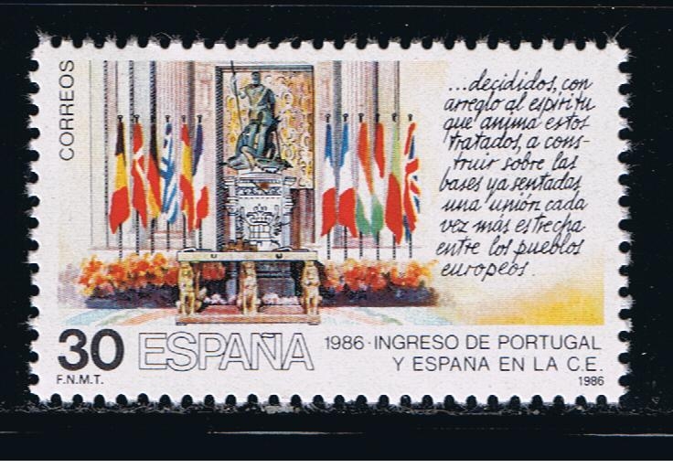 Edifil  2827   Ingreso de Portugal y España en la Comunidad Europea.  