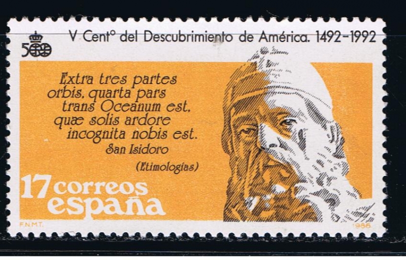 Edifil  2862  V Cente. del Descubrimiento de América.  