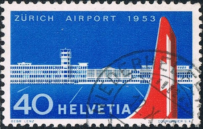 INAUGURACIÓN DEL AEROPUERTO DE ZURICH-KLOTEN. Y&T Nº 536