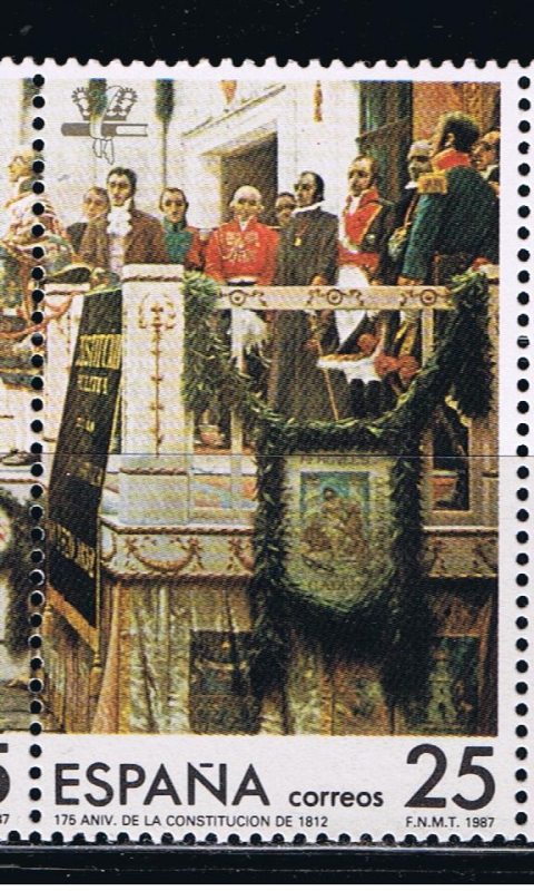 Edifil   2889  175 Aniver. de la Constitución de 1812 .  