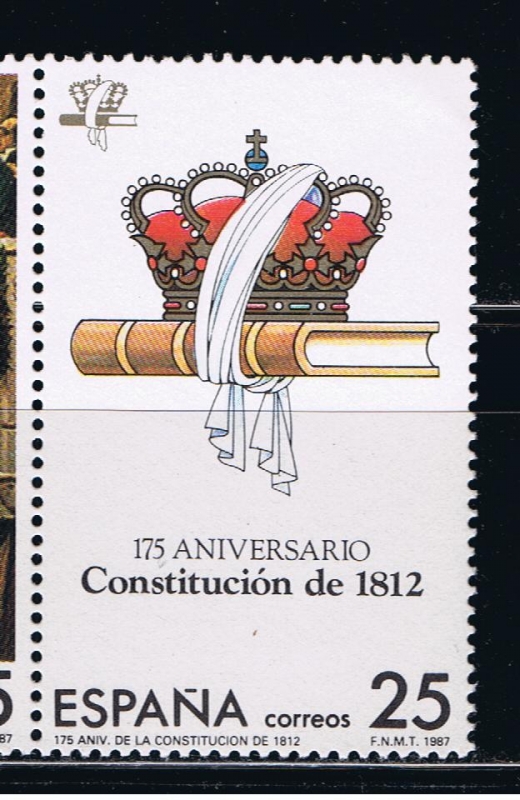 Edifil   2890  175 Aniver. de la Constitución de 1812 .  