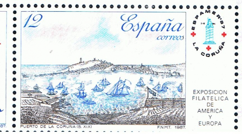 Edifil  2913  Exposición Filatélica de España y América Espamer¨87.  