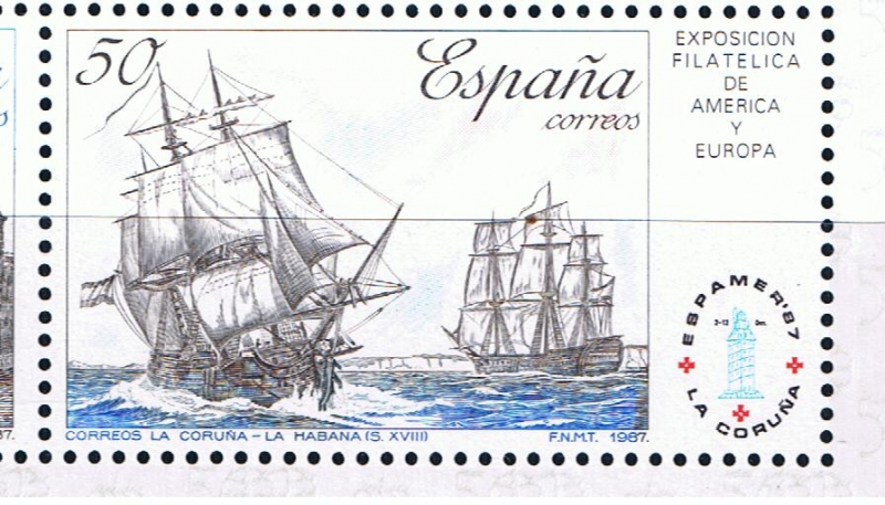 Edifil  2915   Exposición Filatélica de España y América Espamer¨87.  