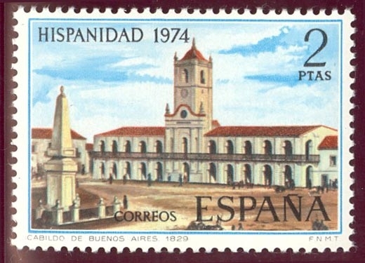 1974 12 oct Hispanidad Argentina. Cabildo de Buenos Aires - Edifil:2214